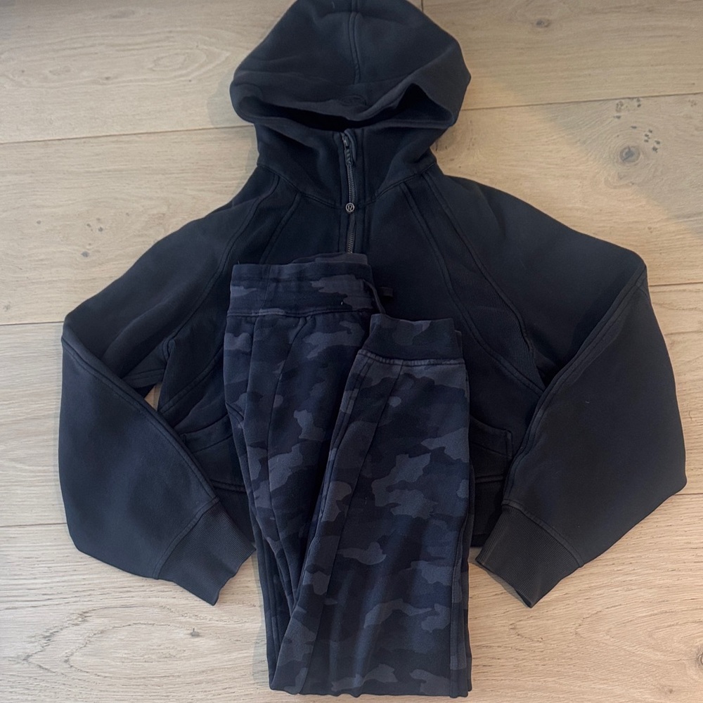 Lululemon size 6 Sweatpants, Full Zip Hoodie and Ling sleeve shirt